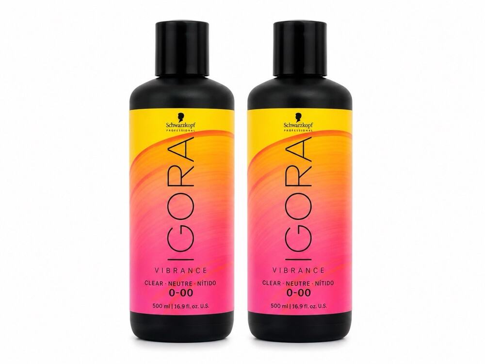 2x Schwarzkopf Igora Vibrance Clear 0-00 Demi Permanent Hair Color 16.9 oz